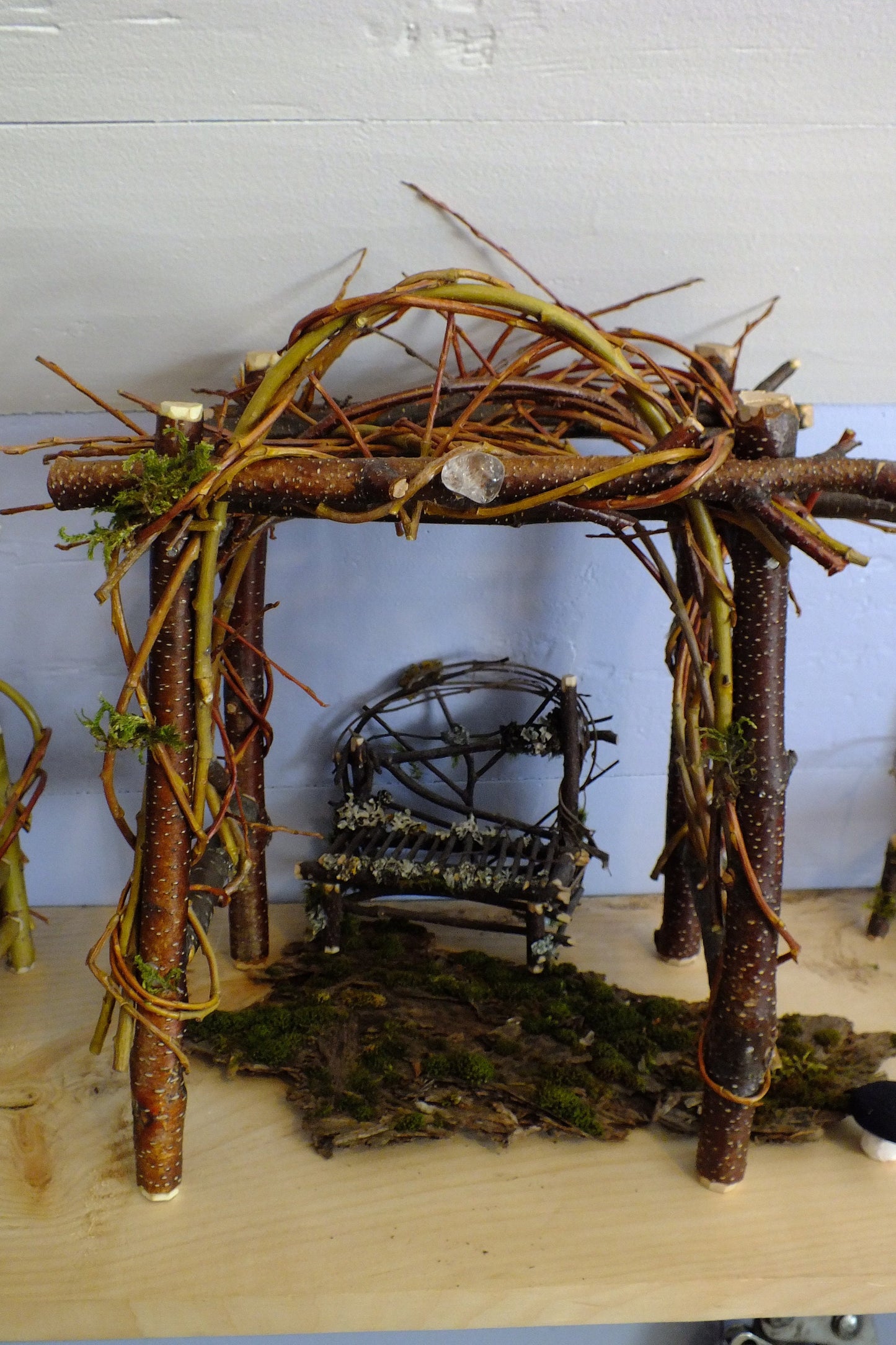 Garden decor, garden arbor, wedding decor, fairy garden furniture, miniature furniture, Wiccan Alter, witches alter