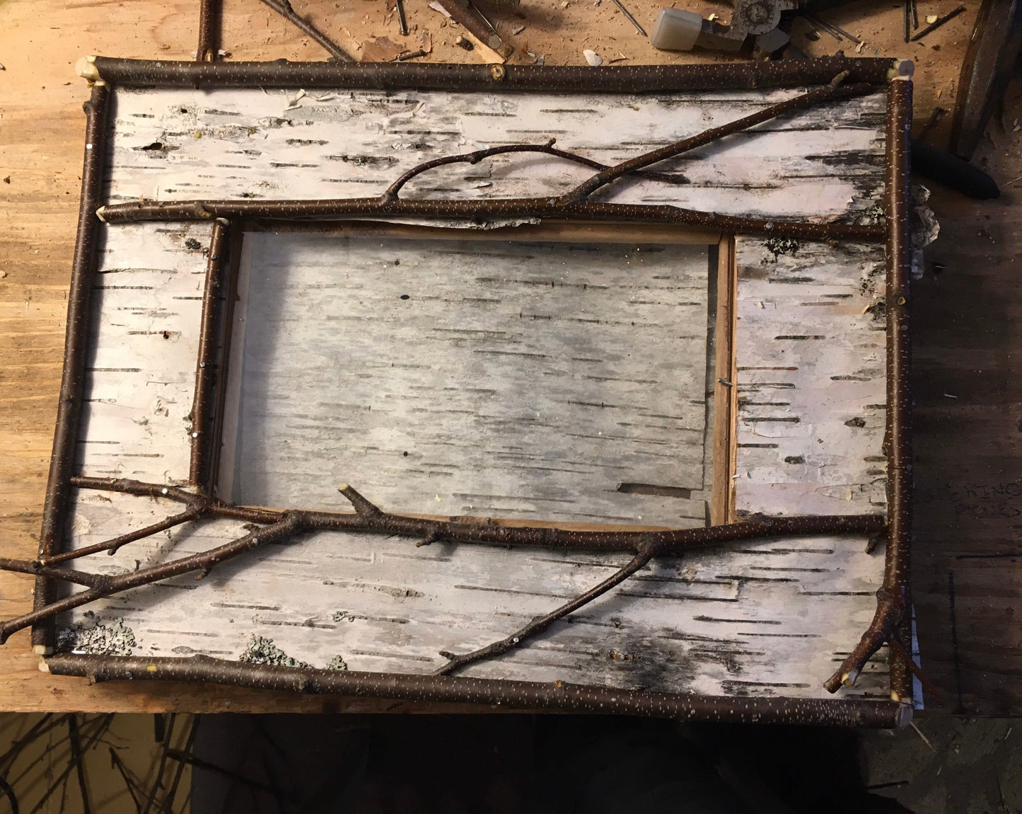 Birch Bark Picture Frame, rustic home decor, cabin decor, cottage decor, perfect wedding gift!